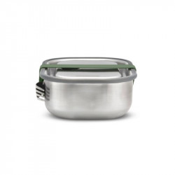 Cutie pentru pranz Black+Blum BAM-SS-L010, 1 L, Dreptunghiulara, Potrivita pentru cuptor, Fara BPA, Otel inoxidabil, Inox/Verde