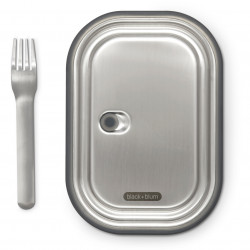 Cutie pentru pranz Black+Blum BAM-SS-L010, 1 L, Dreptunghiulara, Potrivita pentru cuptor, Fara BPA, Otel inoxidabil, Inox/Verde