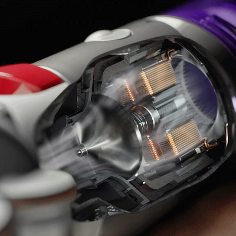 Aspirator vertical Dyson V8 Absolute SV25 476547-01, 115AW, 0,54 l, 3 moduri, Fara pierderi de putere, Golire igienica, Filtrare complet etansa, Argintiu/Portocaliu