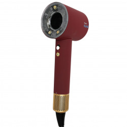 Uscator de par Dyson Supersonic Nural HD16 RdVe/Gd Straight+Wavy 493117-01, 1600 W, 3 viteze, 4 temperaturi, Ioni negativi, 5 accesorii, Protectie pentru scalp, Rosu catifelat/Auriu