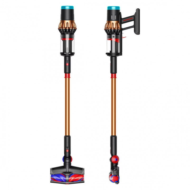 Aspirator vertical Dyson V16 Piston Animal 495948-01, 315AW, 900 W, 1,3 l, 70 min, CleanCompaktor, Hyperdymium, MyDyson, HEPA, LCD, Negru/Cupru