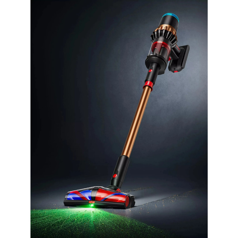 Aspirator vertical Dyson V16 Piston Animal 495948-01, 315AW, 900 W, 1,3 l, 70 min, CleanCompaktor, Hyperdymium, MyDyson, HEPA, LCD, Negru/Cupru
