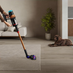 Aspirator vertical Dyson V16 Piston Animal 495948-01, 315AW, 900 W, 1,3 l, 70 min, CleanCompaktor, Hyperdymium, MyDyson, HEPA, LCD, Negru/Cupru