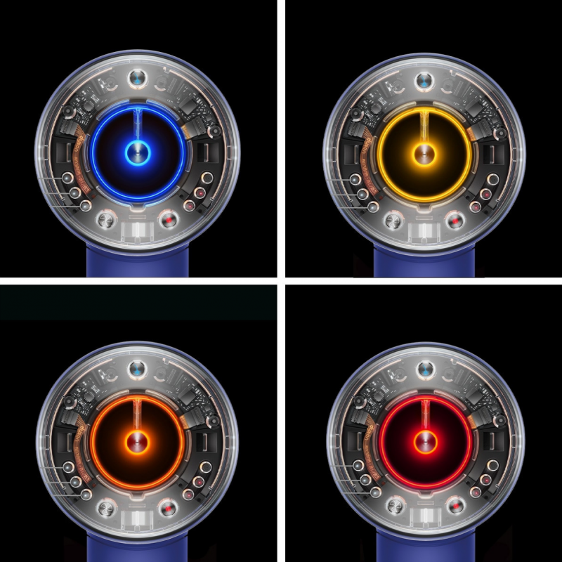 Uscator de par Dyson Supersonic Nural HD16 Prussian Blue/Rich Copper Straight+Wavy 122612-01, 1600 W, 3 viteze, 4 temperaturi, Ioni negativi, 5 accesorii, Protectie pentru scalp, Albastru/Cupru