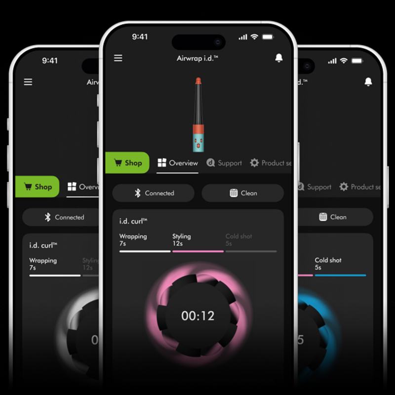 Aparat de uscat si coafat Dyson 596926-01 HS08 Airwrap i.d.™ T1/T2 RdVe/Gd Straight + Wavy, 1300 W, 13,5 l/s, Ondulare automata, Ionizare, 3 viteze, 3 temperaturi, Bluetooth, Rosu catifelat/Auriu