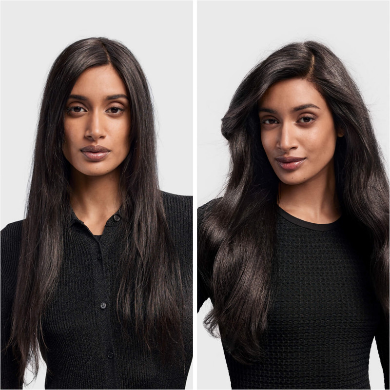 Aparat de uscat si coafat Dyson 596926-01 HS08 Airwrap i.d.™ T1/T2 RdVe/Gd Straight + Wavy, 1300 W, 13,5 l/s, Ondulare automata, Ionizare, 3 viteze, 3 temperaturi, Bluetooth, Rosu catifelat/Auriu