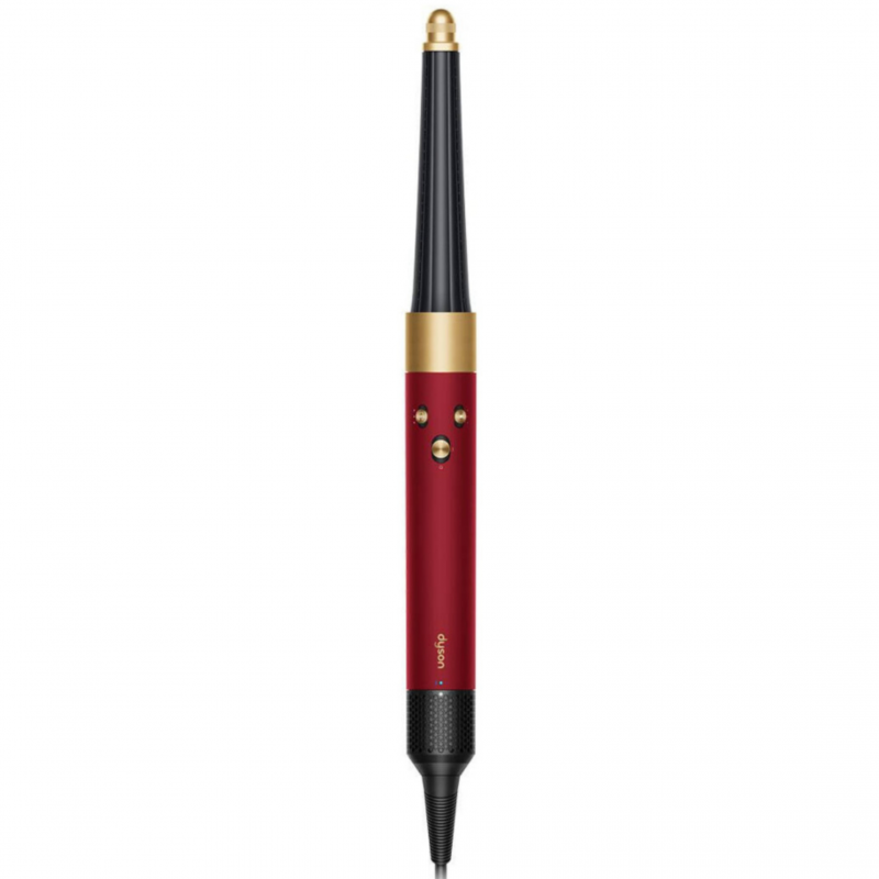 Aparat de uscat si coafat Dyson 596926-01 HS08 Airwrap i.d.™ T1/T2 RdVe/Gd Straight + Wavy, 1300 W, 13,5 l/s, Ondulare automata, Ionizare, 3 viteze, 3 temperaturi, Bluetooth, Rosu catifelat/Auriu