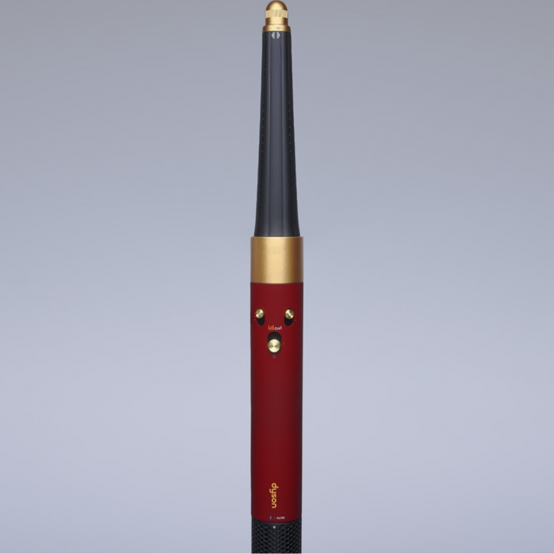 Aparat de uscat si coafat Dyson 596926-01 HS08 Airwrap i.d.™ T1/T2 RdVe/Gd Straight + Wavy, 1300 W, 13,5 l/s, Ondulare automata, Ionizare, 3 viteze, 3 temperaturi, Bluetooth, Rosu catifelat/Auriu