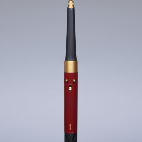 Aparat de uscat si coafat Dyson 596926-01 HS08 Airwrap i.d.™ T1/T2 RdVe/Gd Straight + Wavy, 1300 W, 13,5 l/s, Ondulare automata, Ionizare, 3 viteze, 3 temperaturi, Bluetooth, Rosu catifelat/Auriu