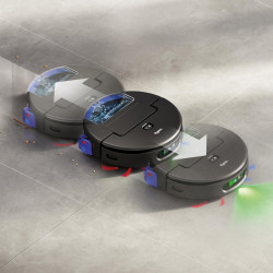 Aspirator robot Dyson Spot+Scrub Ai 586183-01, 18 000 Pa, 3 l, Curatare uscata/umeda, Recunoastere a petelor, Statie de incarcare automata, Negru/Albastru