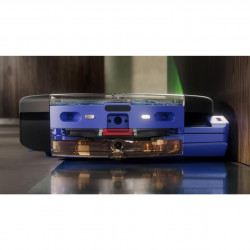 Aspirator robot Dyson Spot+Scrub Ai 586183-01, 18 000 Pa, 3 l, Curatare uscata/umeda, Recunoastere a petelor, Statie de incarcare automata, Negru/Albastru