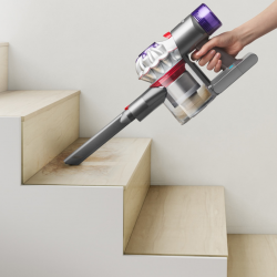 Aspirator portabil/ de mana Dyson V8 Car&Boat 586120-01, 115 AW, 0,54 l, 50 min, 110.000 rpm, Filtrare sigilata, Nichel/Violet