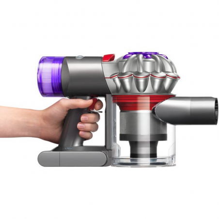 Aspirator portabil/ de mana Dyson V8 Car&Boat 586120-01, 115 AW, 0,54 l, 50 min, 110.000 rpm, Filtrare sigilata, Nichel/Violet