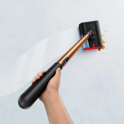 Aparat vertical pentru curatare umeda Dyson PencilWash WR04 637239-01, 300/340 ml, 30 min, 100 m², 2 moduri, Autopropulsie, Inclinare de 170°, LED, Negru/Auriu