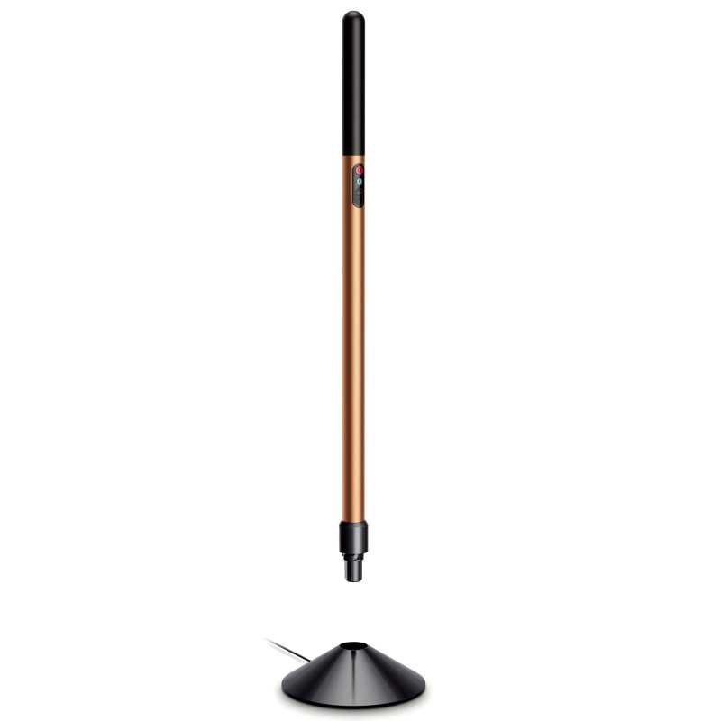 Aparat vertical pentru curatare umeda Dyson PencilWash WR04 637239-01, 300/340 ml, 30 min, 100 m², 2 moduri, Autopropulsie, Inclinare de 170°, LED, Negru/Auriu