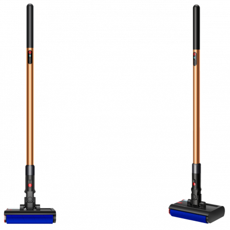 Aparat vertical pentru curatare umeda Dyson PencilWash WR04 637239-01, 300/340 ml, 30 min, 100 m², 2 moduri, Autopropulsie, Inclinare de 170°, LED, Negru/Auriu