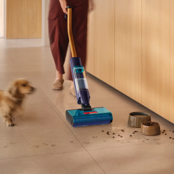 Aparat curatare uscata si umeda pentru podele Dyson Clean+Wash Hygiene 432030-01, 530/760 ml, 45 min, 350 m², 4 moduri, Autopropulsie, Uscare rola, Albastru/Cupru