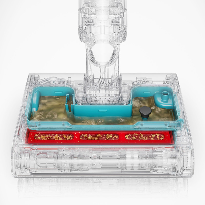 Aparat curatare uscata si umeda pentru podele Dyson Clean+Wash Hygiene 432030-01, 530/760 ml, 45 min, 350 m², 4 moduri, Autopropulsie, Uscare rola, Albastru/Cupru