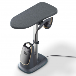 Aparat de calcat vertical cu abur Philips All-in-one 8500 AIS8540/80, 2200 W, 1,2 l, 6 bar, 90 g/min, 3 setari, OptimalTEMP, Masa reglabila, Gri inchis/Auriu