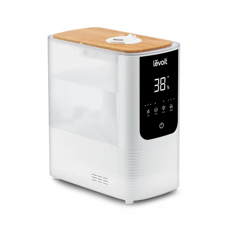 Umidificator Levoit OasisMist 450S LUH-O451S-WEU, 40 m², 280 W, 4,5 l, Aromaterapie, Autonomie de 45 de ore, Alb