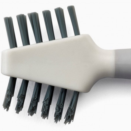 Perie pentru curatarea gresiei Joseph Joseph CleanTech™ 6500021, 18 x 5 x 3 cm, 2 tipuri de fibre, Bej