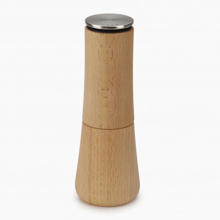 Rasnita pentru piper Joseph Joseph 20190, 19x7x7 cm, Otel, Mecanism ceramic, Bambus, Maro