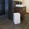 Dezumidificator pentru baie Woods MDK11, 2 viteze, până la 40 m², 108 m³, 2 l, 20 l/24 h, hidrostat, 44 dB, IPX1, alb
