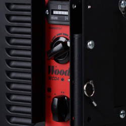 Dezumidificator profesional Woods WCD4 PRO, 230 m², 2 viteze, 11,4 l, 41 l/24 h, hidrostat, funcționează până la +2 °C, mâner și roți, 60 dB, IPX1, negru