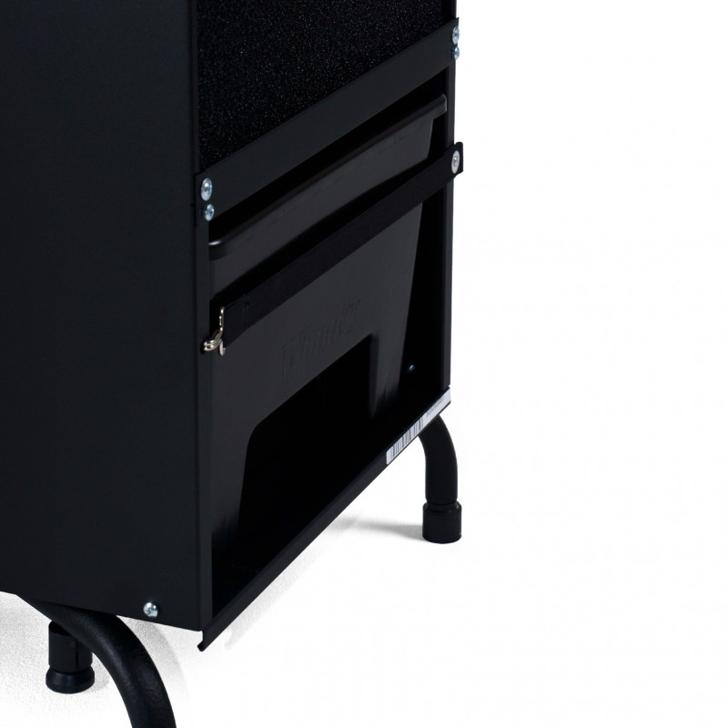 Dezumidificator profesional Woods WCD4 PRO, 230 m², 2 viteze, 11,4 l, 41 l/24 h, hidrostat, funcționează până la +2 °C, mâner și roți, 60 dB, IPX1, negru