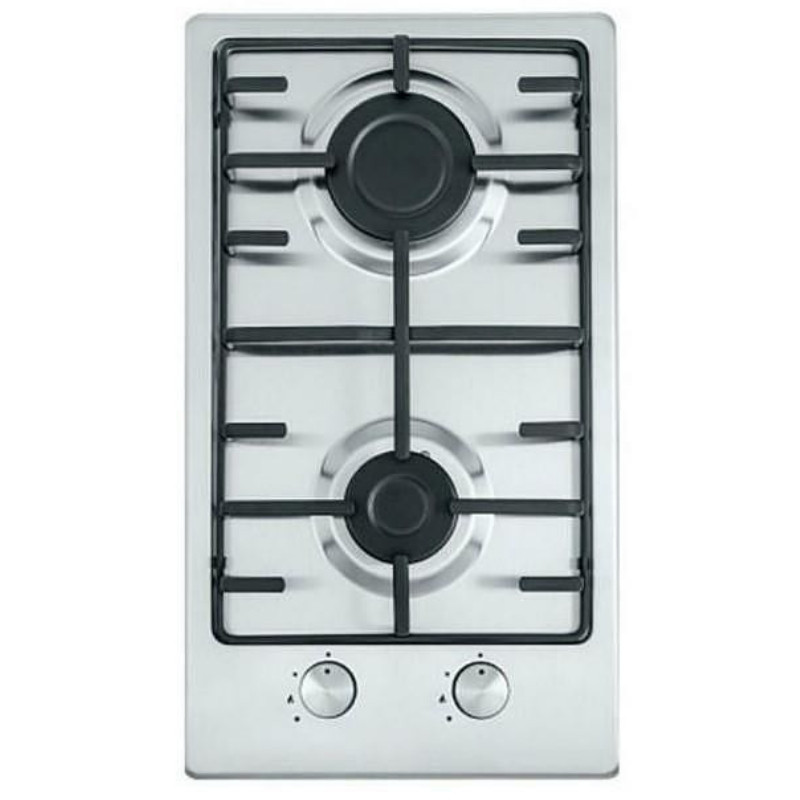 Plita cu gaz incorporabila Finlux FX 320SIX, 3000 W, Doua arzatoare, 500°C, Gratar din fonta, Otel inoxidabil