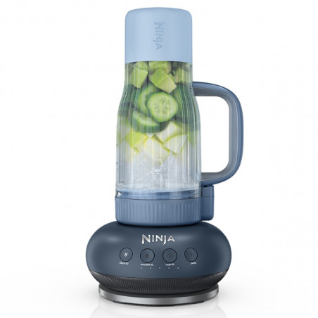 Blender portabil Ninja BlendBoss DB351EUCY, 1100 W, 710 ml, 3 programe, Auto-iQ, CrushBlade, Gri