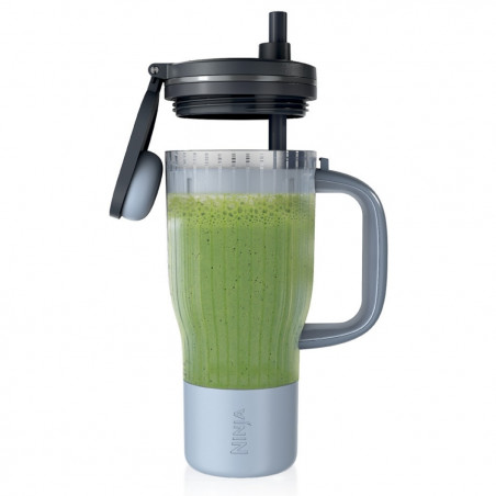 Blender portabil Ninja BlendBoss DB351EUCY, 1100 W, 710 ml, 3 programe, Auto-iQ, CrushBlade, Gri