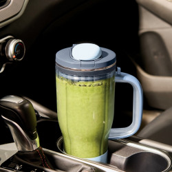 Blender portabil Ninja BlendBoss DB351EUCY, 1100 W, 710 ml, 3 programe, Auto-iQ, CrushBlade, Gri