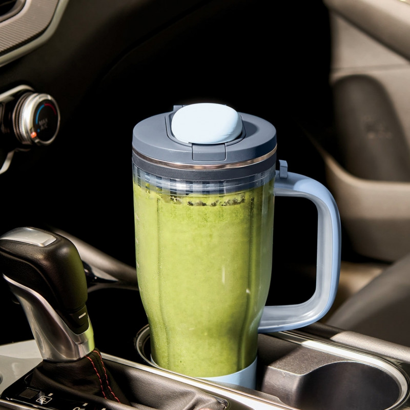 Blender portabil Ninja BlendBoss DB351EUCY, 1100 W, 710 ml, 3 programe, Auto-iQ, CrushBlade, Gri