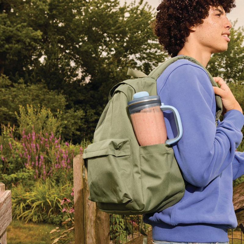 Blender portabil Ninja BlendBoss DB351EUCY, 1100 W, 710 ml, 3 programe, Auto-iQ, CrushBlade, Gri