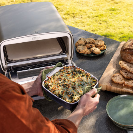 Cuptor electric pentru pizza 5-în-1 Ninja Artisan MO201EU, 1760 W, 30 x 30 cm, 5 funcții, ecran tactil, 32–370 °C, gri