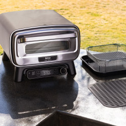 Cuptor electric pentru pizza 5-în-1 Ninja Artisan MO201EU, 1760 W, 30 x 30 cm, 5 funcții, ecran tactil, 32–370 °C, gri