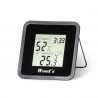 Higrometru Woods WHG1, umiditate 20-95%, 0-50 °C, funcție calendar, negru