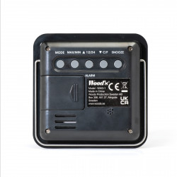Higrometru Woods WHG1, umiditate 20-95%, 0-50 °C, funcție calendar, negru