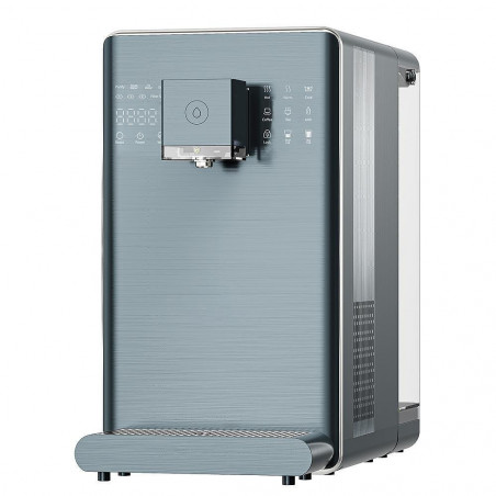 Dispenser de apă ELIXIR Pro Plus, 2200 W, încălzire 18 l/h, 42-90 °C, sterilizare UVC, afișaj, filtrare în mai multe etape, cu compresor, gri-albastru/grafit