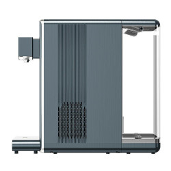 Dispenser de apă ELIXIR Pro Plus, 2200 W, încălzire 18 l/h, 42-90 °C, sterilizare UVC, afișaj, filtrare în mai multe etape, cu compresor, gri-albastru/grafit