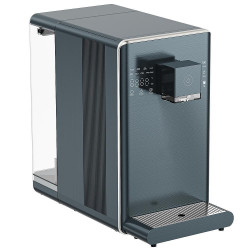 Dispenser de apă ELIXIR Pro Plus, 2200 W, încălzire 18 l/h, 42-90 °C, sterilizare UVC, afișaj, filtrare în mai multe etape, cu compresor, gri-albastru/grafit