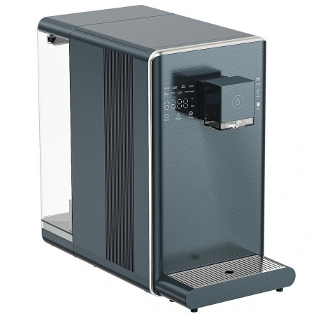Dispenser de apă ELIXIR Pro Plus, 2200 W, încălzire 18 l/h, 42-90 °C, sterilizare UVC, afișaj, filtrare în mai multe etape, cu compresor, gri-albastru/grafit
