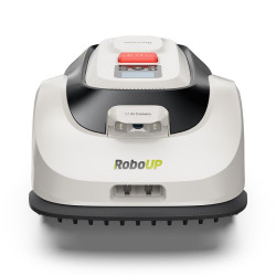 Robot de tuns iarba RoboUp Racoon 2 SE, 600 m², 150 min, cameră AI, zone, 3-8 cm, senzor de ploaie, evitare obstacole, Wi-Fi, alb