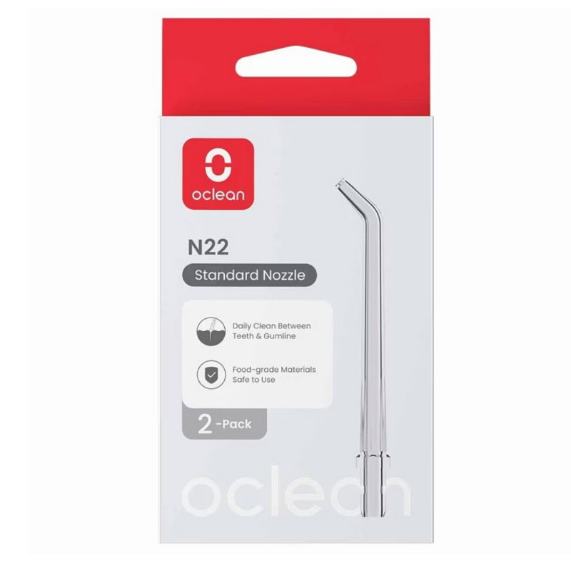 Set 2 duze pentru dus dentar Oclean N22, Compatibile cu modelul W10, Standard, Transparente