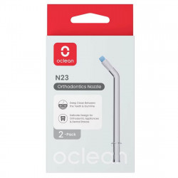 Set 2 duze pentru dus dentar Oclean N23, Compatibile cu modelul W10, Ortodontice, Transparente