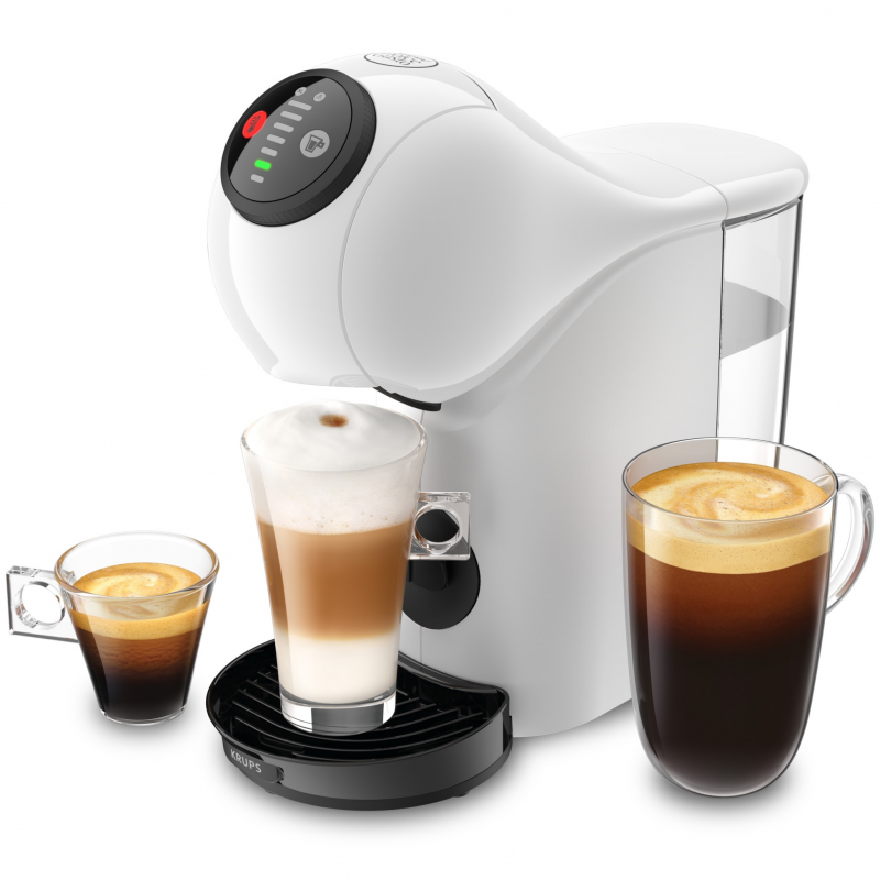 Espressor Krups KP243110 NDG GENIO S WHITE, 1500 W, 15 bar, 0,8 l, Compatibil cu capsulele NESCAFÉ® Dolce Gusto®, LED, Functie XL, Alb