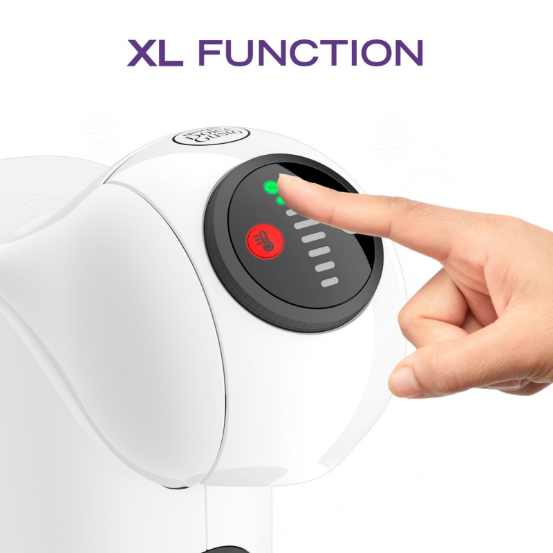 Espressor Krups KP243110 NDG GENIO S WHITE, 1500 W, 15 bar, 0,8 l, Compatibil cu capsulele NESCAFÉ® Dolce Gusto®, LED, Functie XL, Alb