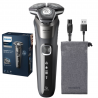 Aparat de ras electric Philips Shaver Series 5000 S5887/10, 9 W, 60 min, pentru ras umed/uscat, trimmer încorporat, SkinIQ, PowerAdapt, capete rotative la 360°, lame cu autoascuțire, gri carbon