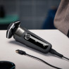 Aparat de ras electric Philips Shaver Series 5000 S5887/10, 9 W, 60 min, pentru ras umed/uscat, trimmer încorporat, SkinIQ, PowerAdapt, capete rotative la 360°, lame cu autoascuțire, gri carbon